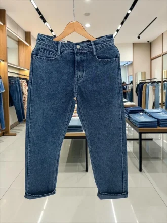 Acid Wash Big Fold Baggy Denims